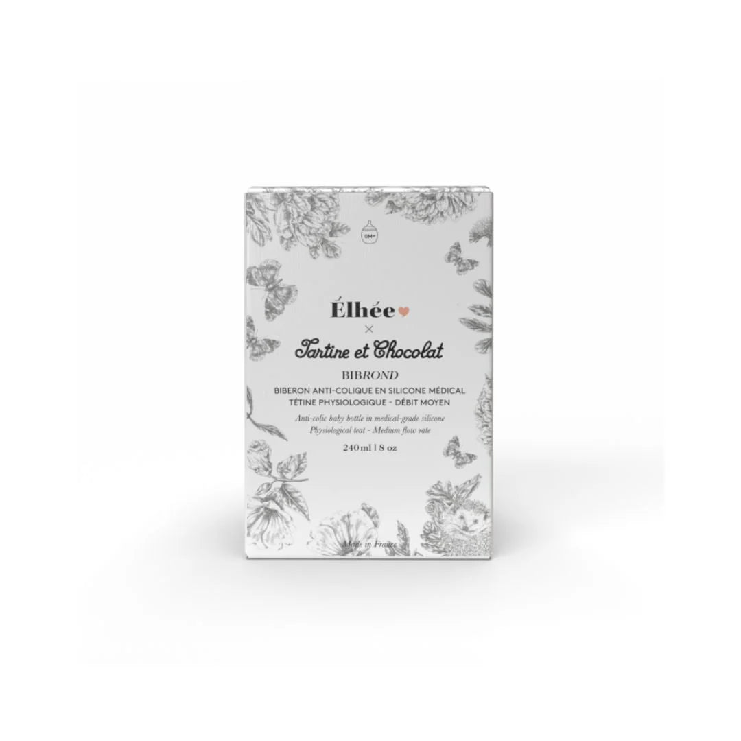 Biberon 240 ml | Tartine et Chocolat "Toile de Jouy" Gris